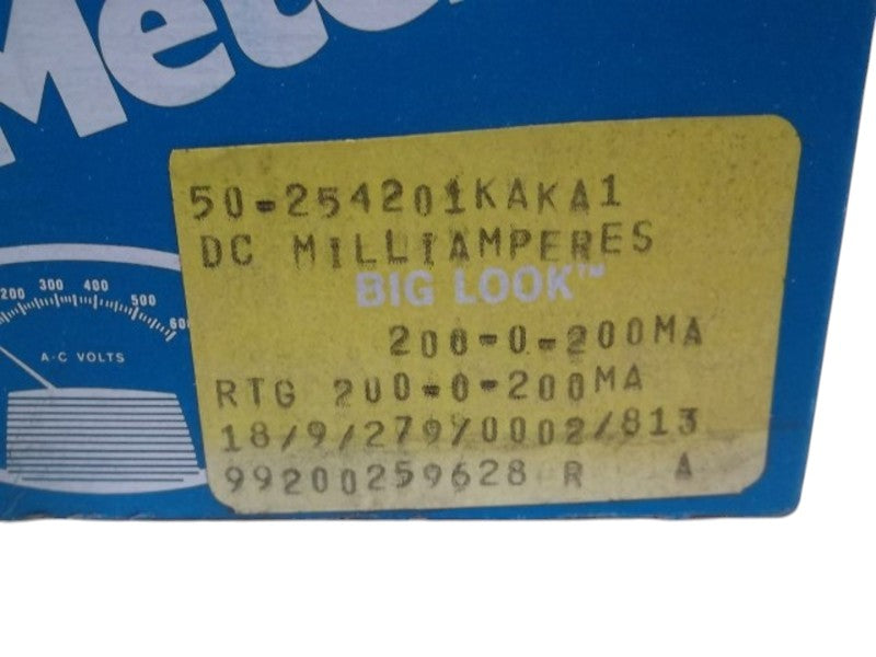 GENERAL ELECTRIC 50-254201KAKA1 PANEL METER 200-0-200 MA  NSMP