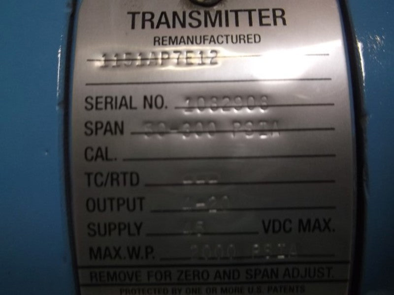 ROSEMOUNT 1151AP7E12 PRESSURE TRANSMITTER 30-300PSI  NSNP