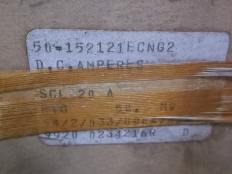 GENERAL ELECTRIC 50-152121ECNG2 PANEL METER 0-20 DC AMPERES  NSMP