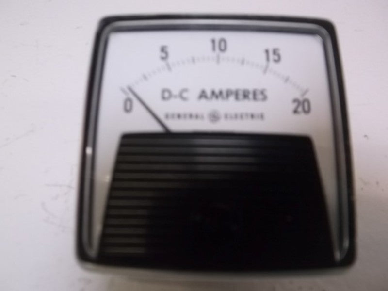GENERAL ELECTRIC 50-152121ECNG2 PANEL METER 0-20 DC AMPERES  NSMP