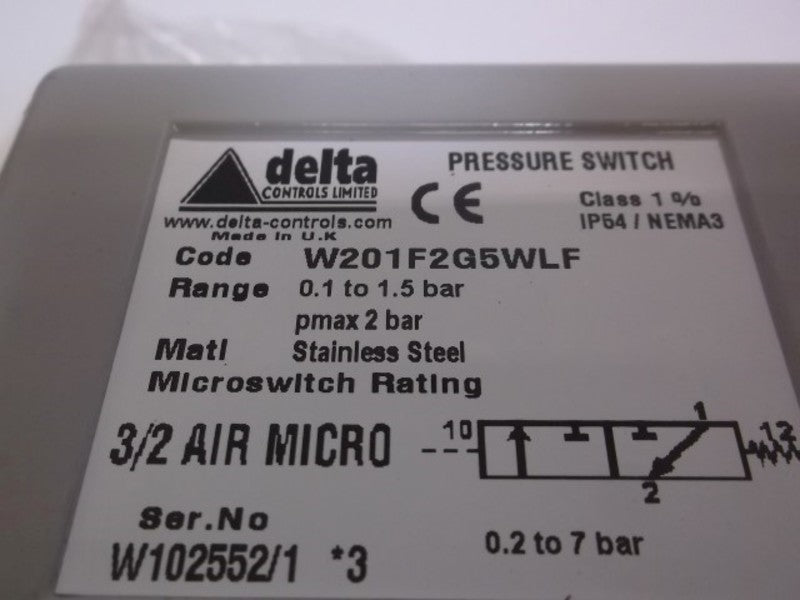 DELTA W201F2G5WLF PRESSURE SWITCH  NSNP