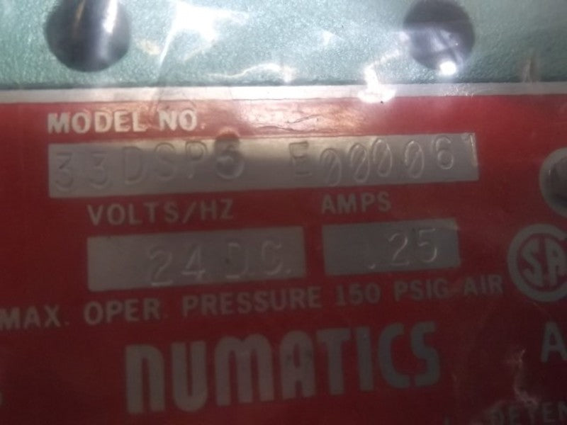 NUMATICS 33DSP5 E00006 PNEUMATIC VALVE  NSNP