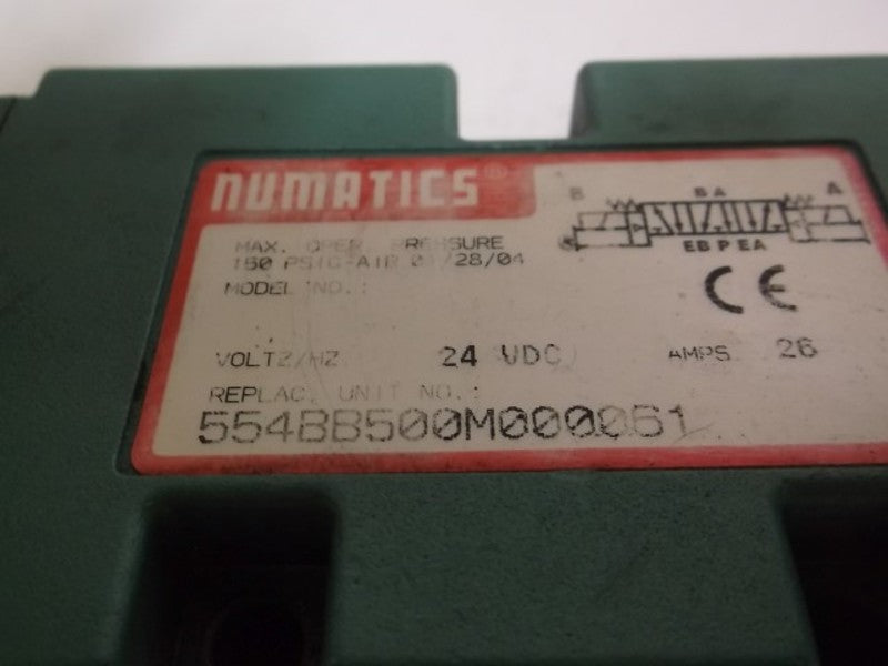 NUMATICS 554BB500M000061 SOLENOID VALVE 3 POSITION 5 WAY  UNMP