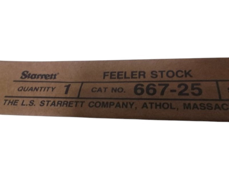 LOT OF 2 STARRETT 667-25 FEELER STRIP NSMP