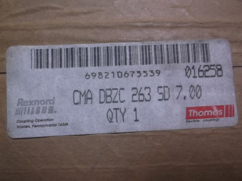 REXNORD CMA-DBZC-263-SD-7.00 STEEL COUPLING  NSFS