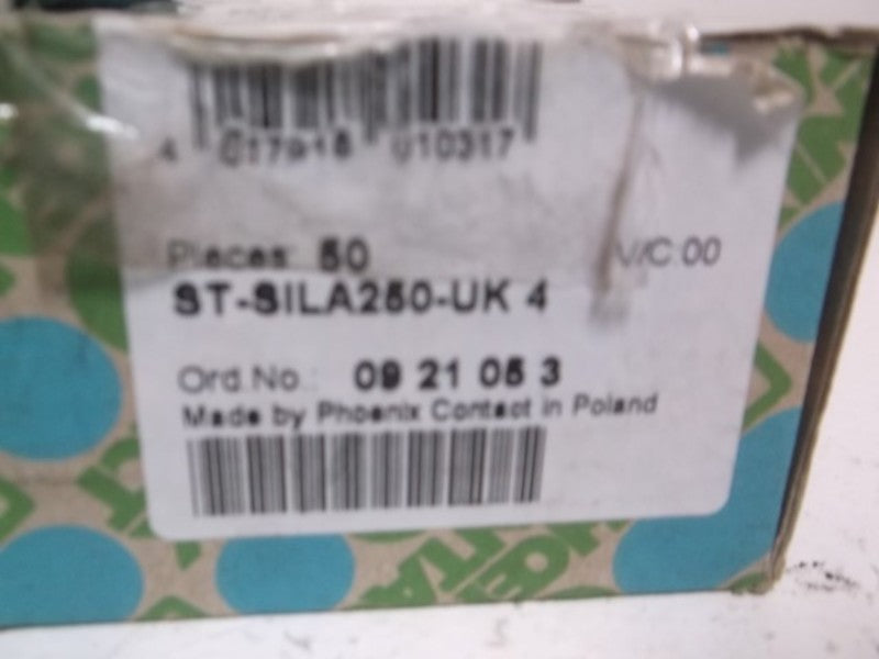 LOT OF 50 PHOENIX ST-SILA250-UK4 PLUG W/INDICATOR LIGHT  NSMP