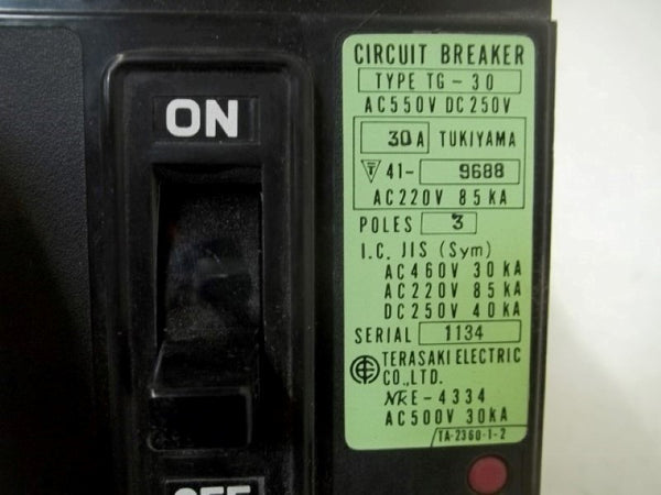 TERASAKI TG-30D CIRCUIT BREAKER  UNMP