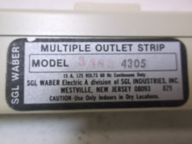 SGL WABER 34834305 MULTIPLE OUTLET STRIP  NSMP
