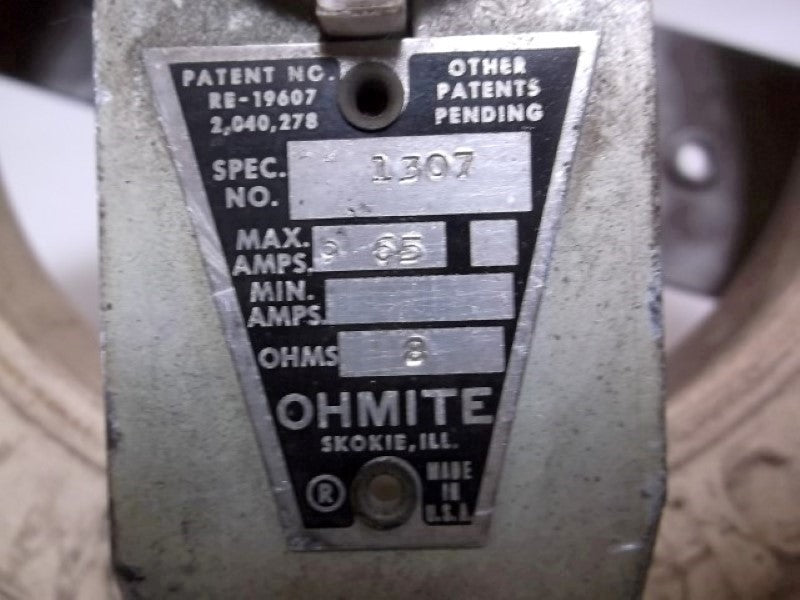 OHMITE 1307 RESISTOR  UNMP