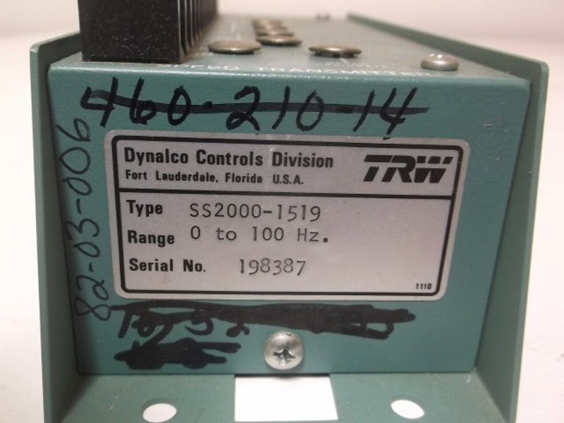 DYNALCO SS2000-1519 SPEED TRANSMITTER  UNMP