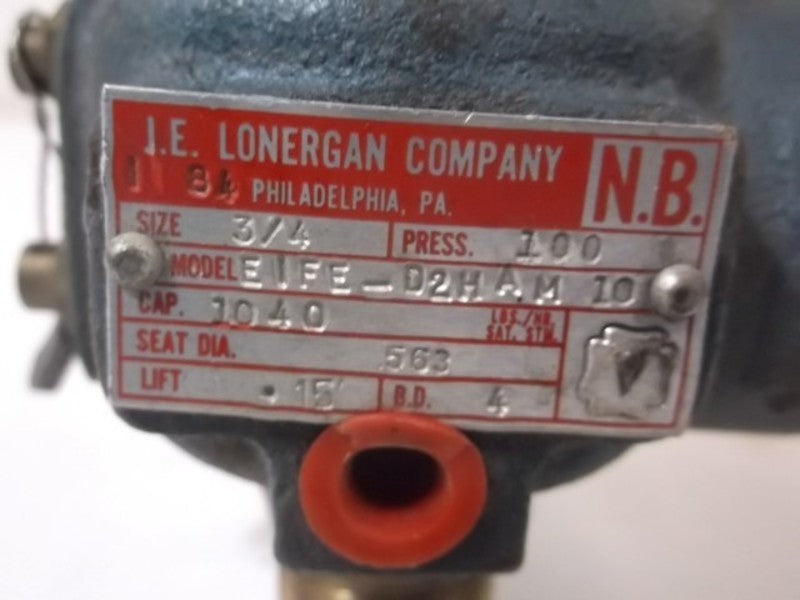 JE LONERGAN E1FE-D2HAM10 VALVE  UNMP