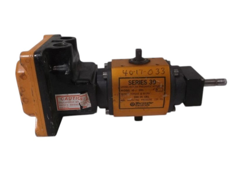 WORCESTER CONTROLS 10-39S ACTUATOR W/LIMIT SWITCH & BLOCK  UNMP