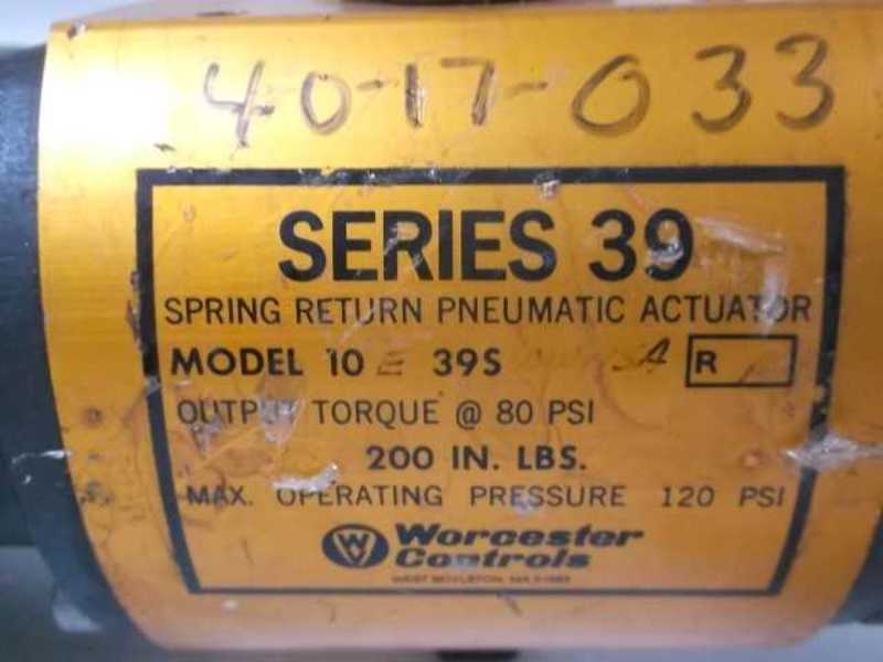 WORCESTER CONTROLS 10-39S ACTUATOR W/LIMIT SWITCH & BLOCK  UNMP