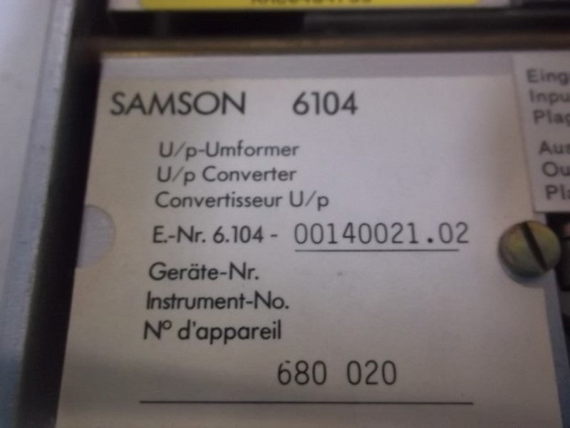 SAMSON 6104-00140021.02 NSNP