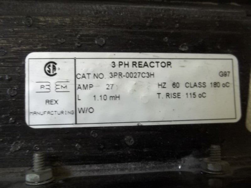 REX 3PR-0027C3H 3-PH REACTOR  UNMP