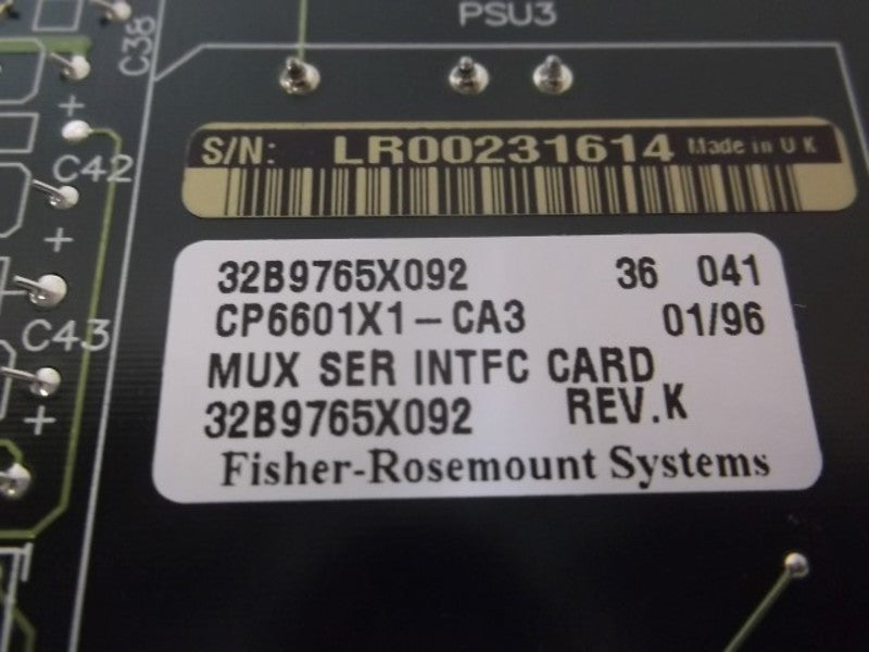 FISHER-ROSEMOUNT 32B9765X092 PC BOARD SERIAL I/F BUFFER  NSNP