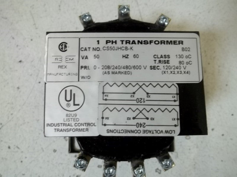 REX CS50JHCB-K 1-PH TRANSFORMER  NSMP