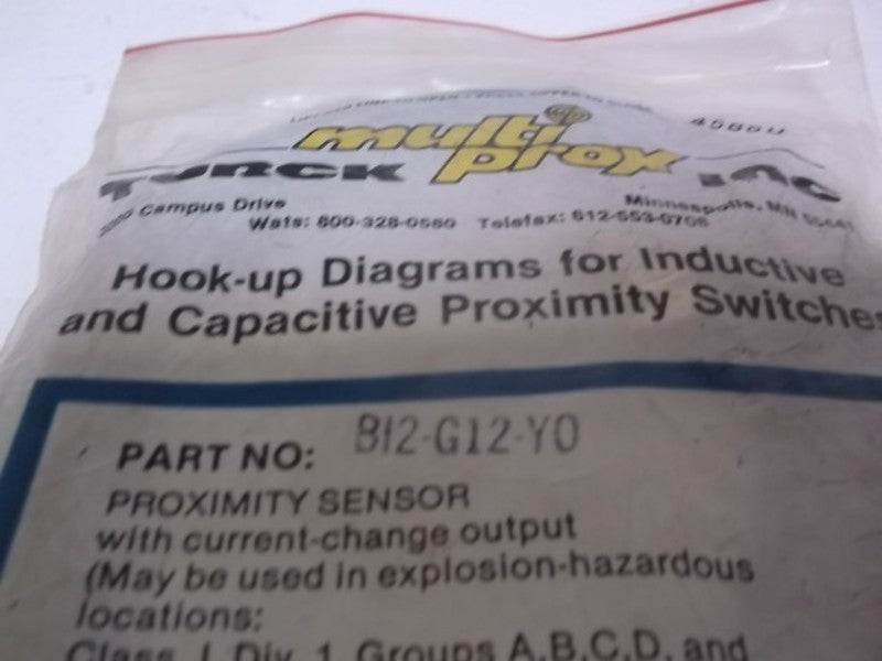 TURCK BI2-G12-Y0 PROXIMITY SENSOR  NSNP FACTORY BAG