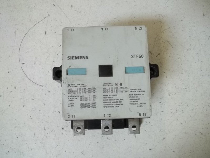 SIEMENS 3TF5022-OAK6 CONTACTOR 240V  UNMP