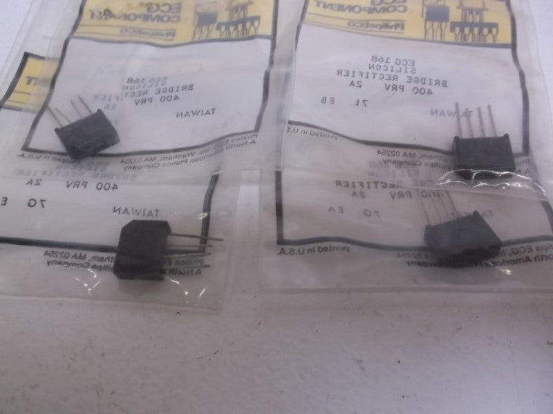 LOT OF 4 ECG 168 RECTIFIER BRIDGE SINGLE PHASE FACTORY BAG