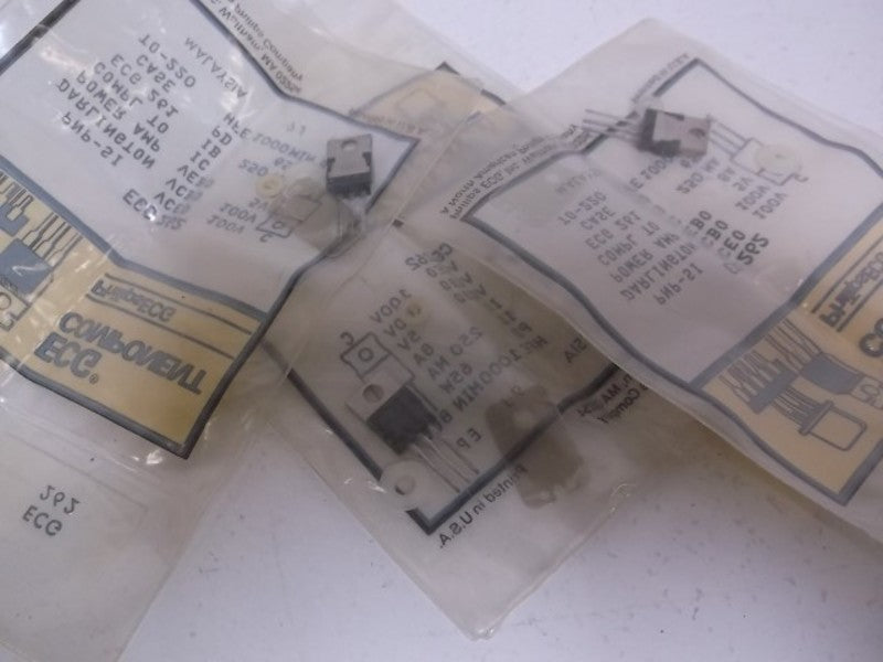 LOT OF 3 ECG 262 TRANSISTOR 8AMP NSNP FACTORY BAG