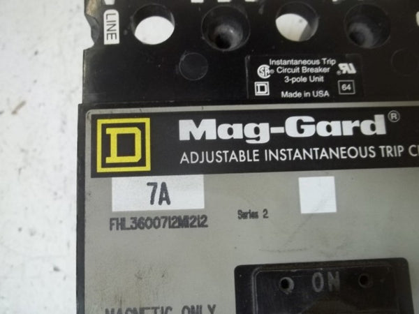 SQUARE D FHL3600712M1212 CIRCUIT BREAKER  UNMP