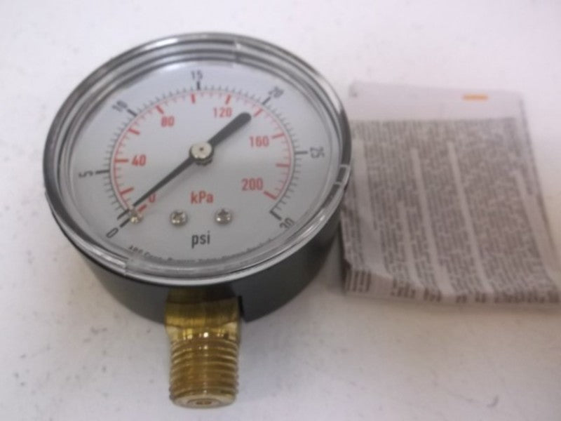 GRAINGER 4FLV7 PRESSURE GAUGE 2 1/2" 0-30 PSI  NSMP