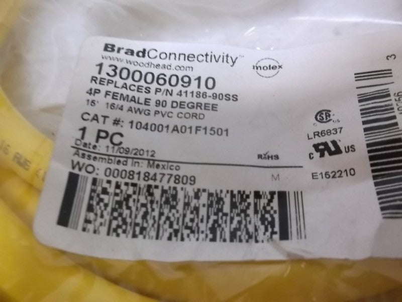 BRAD CONNECTIVITY 104001A01F1501 41186-90SS * NEW IN BAG *
