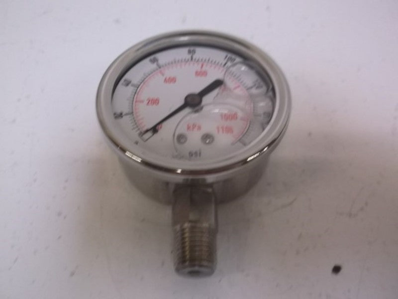 GRAINGER 4CFH5 PRESSURE GAUGE 0-160 PSI 0-1100 KPA  NSMP
