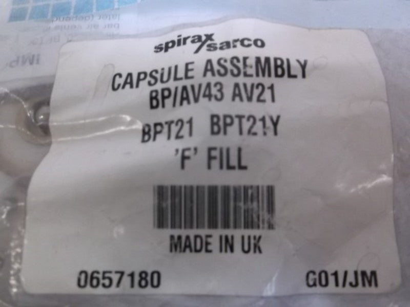 SPIRAX SARCO BP/AV43 AV21 CAPSULE ASSEMBLY  NSNP IN A BAG