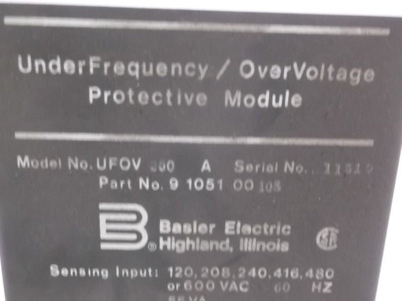 BASLER ELECTRIC 9-1051-00-105 OVERLOAD PROTECTION MODULE  NSMP