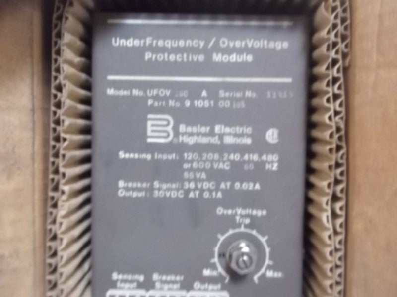 BASLER ELECTRIC 9-1051-00-105 OVERLOAD PROTECTION MODULE  NSMP