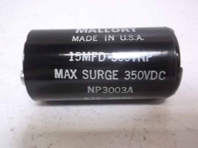 MALLORY 15MFD 300VNP CAPACITOR  NSMP