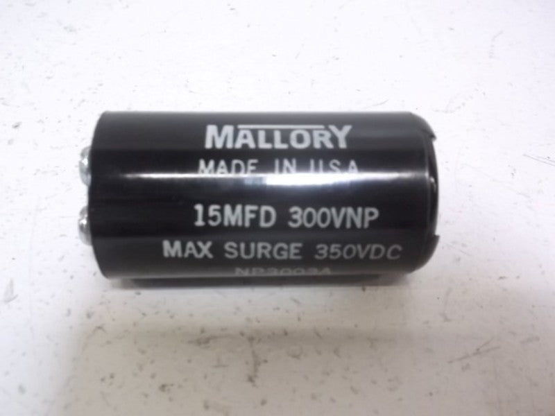 MALLORY 15MFD 300VNP CAPACITOR  NSMP