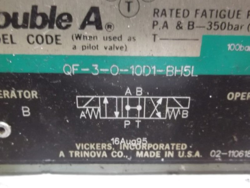 DOUBLE A QF-3-0-10D1-BH5L VALVE  UNMP