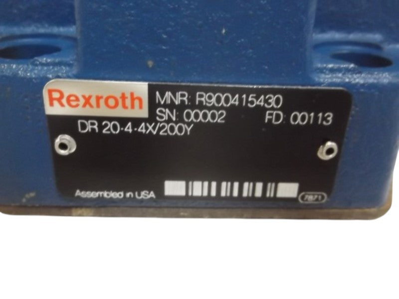 REXROTH DR 20-4-4X-/200Y HYDRAULIC PRESSURE RELIEF VALVE  NSNP