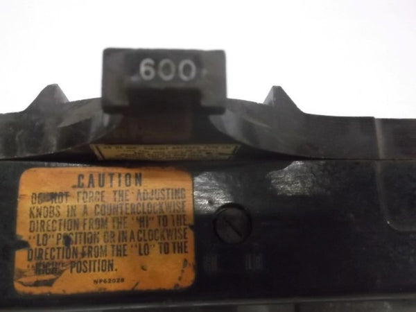 WESTINGHOUSE TYPE LM 600 CIRCUIT BREAKER 3 POLE  UNMP