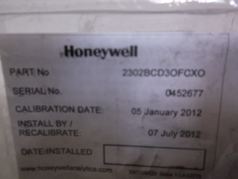 HONEYWELL 2302BCD3OFCXO 3 CHANNEL DISPOSABLE CARTRIDGE  NSMP