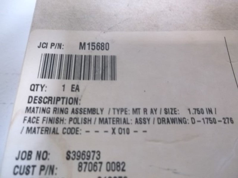 JOHN CRANE M15680 MATING RING ASSEMBLY  NSMP