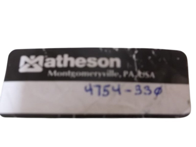 MATHESON 4754-330 TEE PURGE ASSEMBLY  NSNP