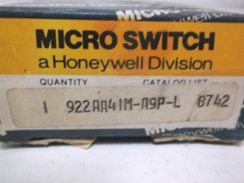 MICRO SWITCH 922AA4IM-A9P-L SENSOR  NSMP