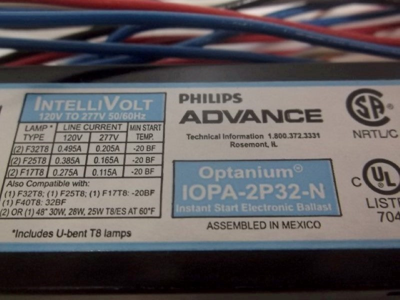 PHILLIPS ADVANCE IOPA-2P32-N ELECTRONIC BALLAST  NSNP