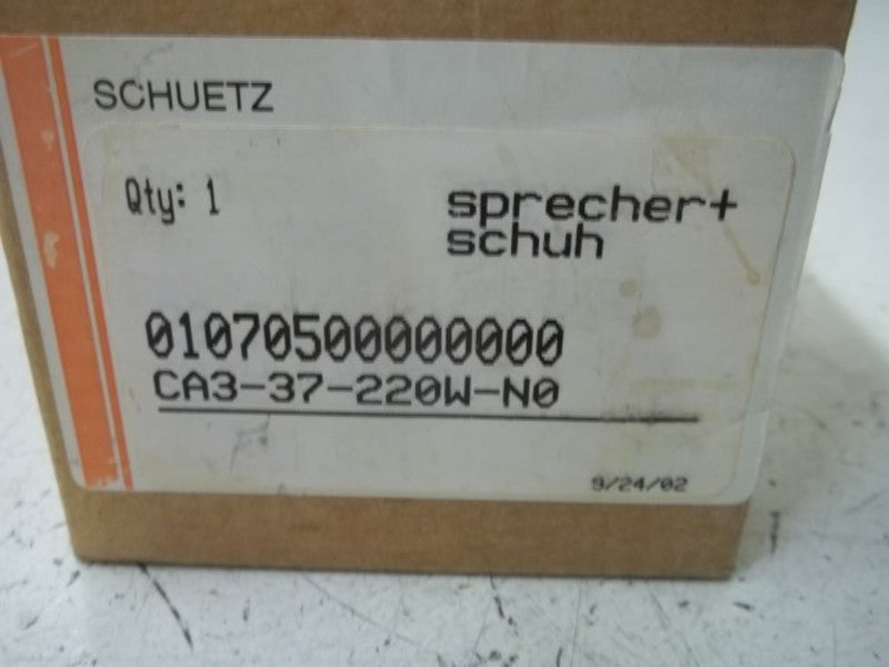 SPRECHER+SCHUH CA3-37-220W-N0 CONTACTOR 208-240V  NSMP