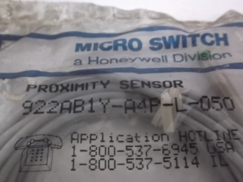 MICRO SWITCH 922AB1Y-A4P-L-050 PROXIMITY SENSOR  NSNP IN A BAG
