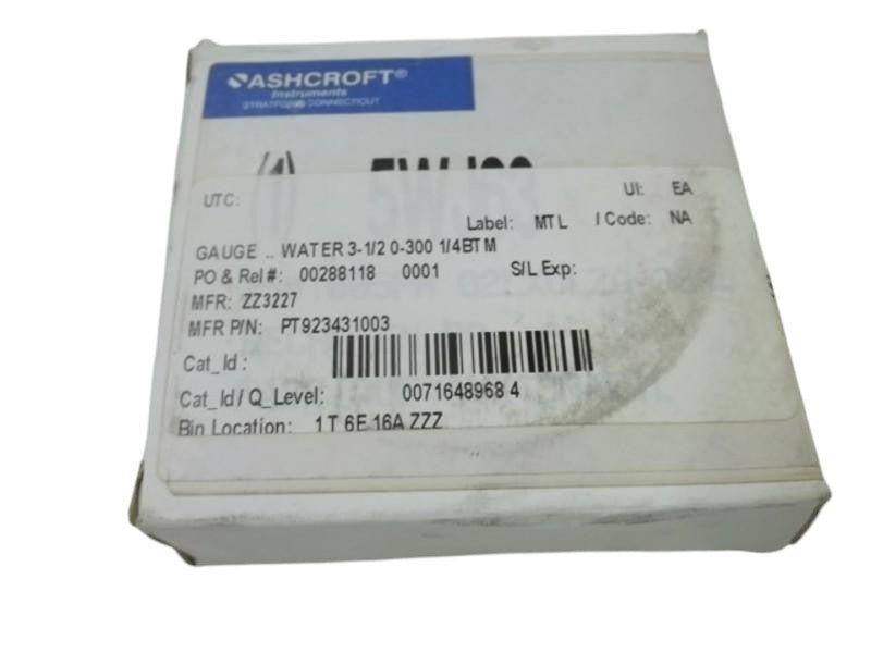 ASHCROFT PT923431003 GAUGE 0-300PSI  NSMP