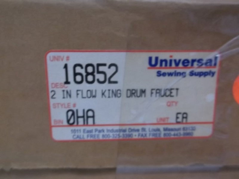 UNIVERSAL 16852 FLOW KING DRUM FAUCET 2"  NSMP