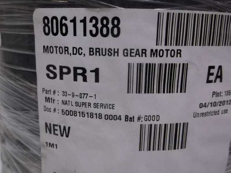 NATIONAL 33-9-077-1 BRUSH GEAR MOTOR DC  NSNP