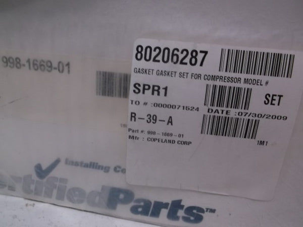 COPELAND 998-1669-01 GASKET KIT  NSNP IN A BAG