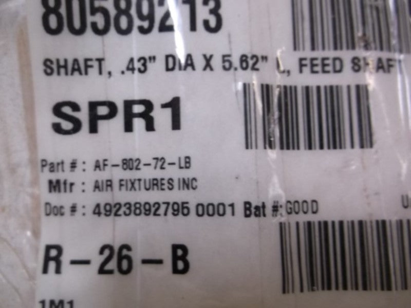 LOT OF 16 AIR FIXTURES AF-802-72-LB SHAFT .43" NSNP