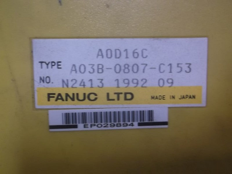FANUC A03B-0807-C153 INPUT MODULE (AS PICTURED)  UNMP